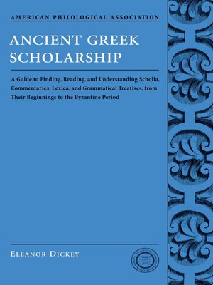 cover image of Ancient Greek Scholarship